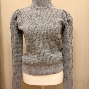 Elegant Gray Turtleneck Sweater for Women